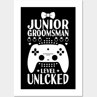 Junior Groomsman Level Unlocked Wedding Party Posters and Art